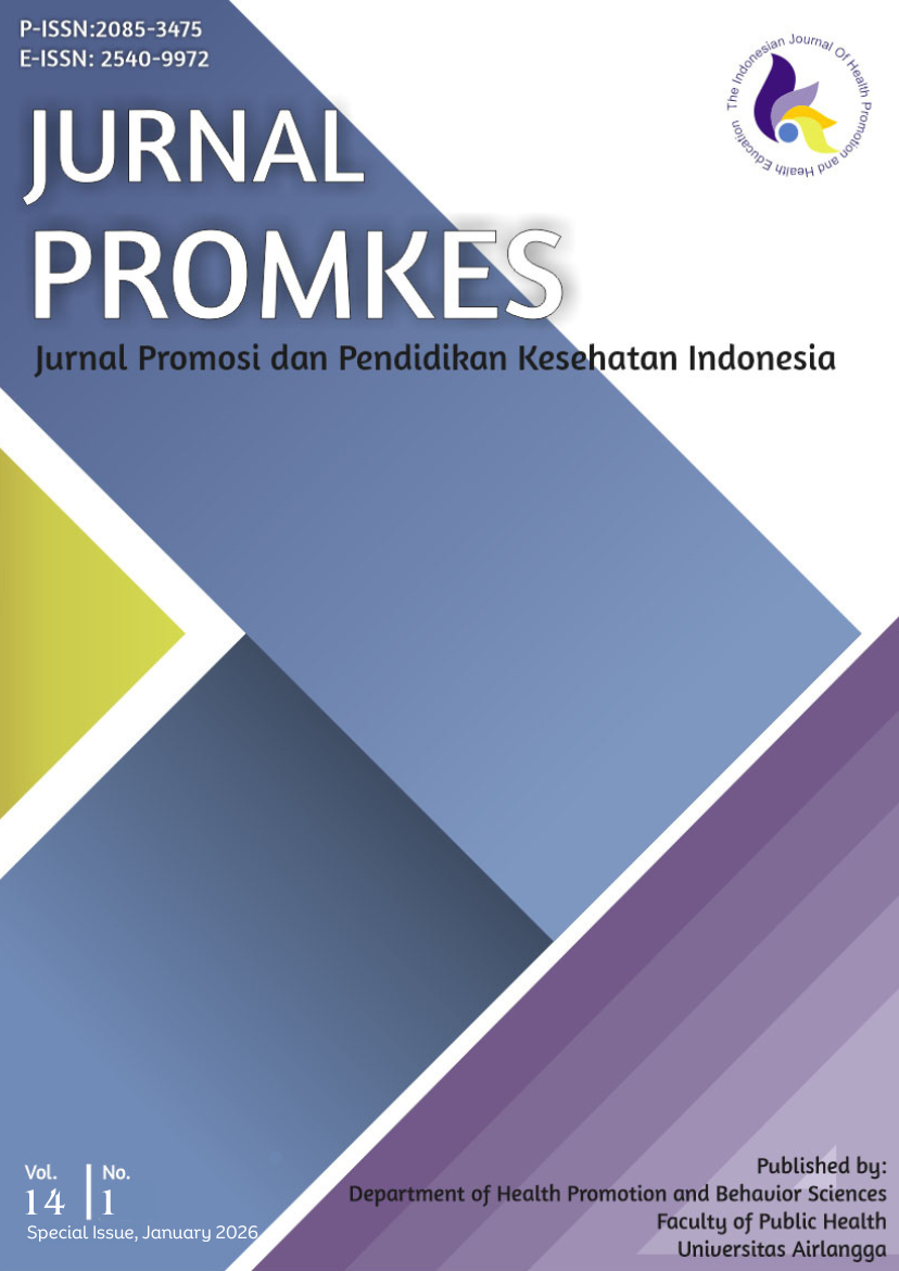 JURNAL PROMKES THE INDONESIAN JOURNAL OF HEALTH PROMOTION AND HEALTH EDUCATION